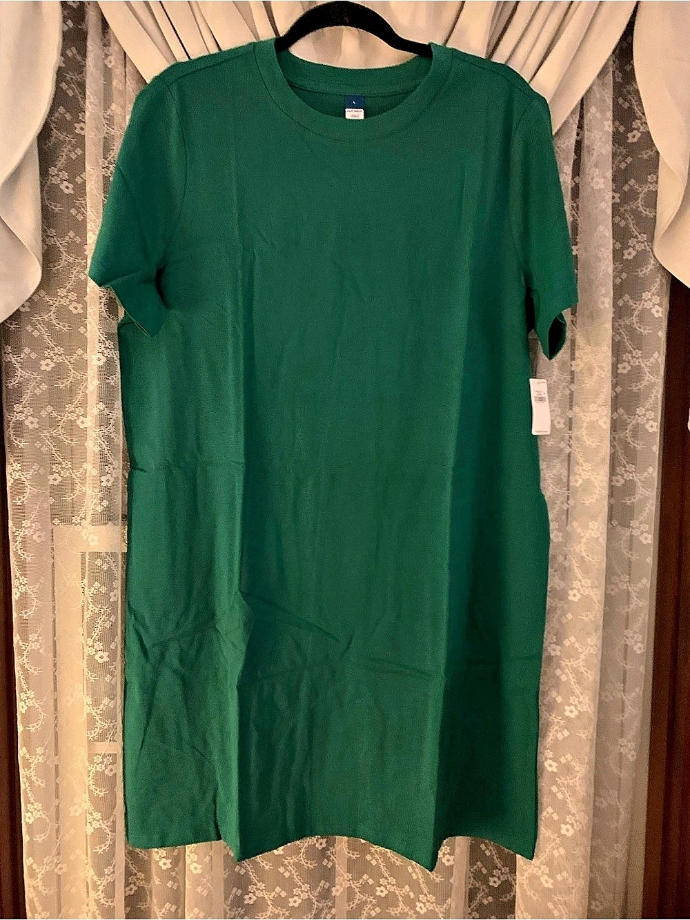 Old Navy Vintage Crew-Neck Mini T-Shirt Dress Green